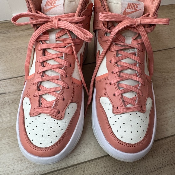 Nike Dunk High Up Women's 8 High-Top Sneakers in Pink Crimson & Sail Streetwear - Picture 7 of 16